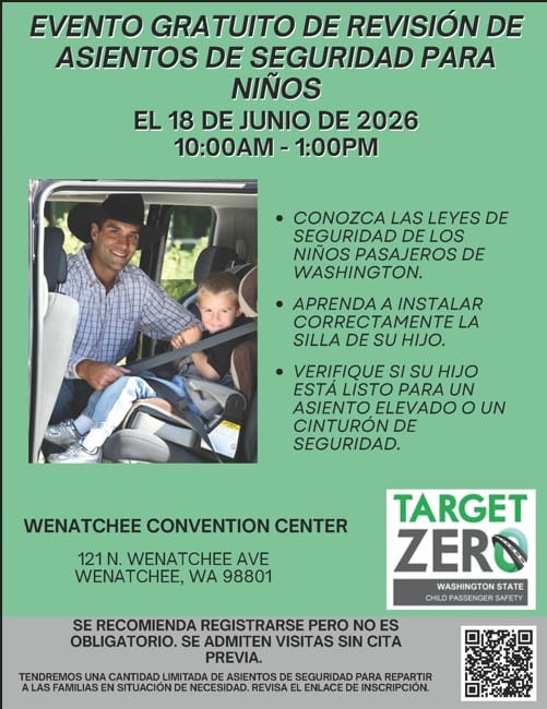 Free child car seat safety check event flyer